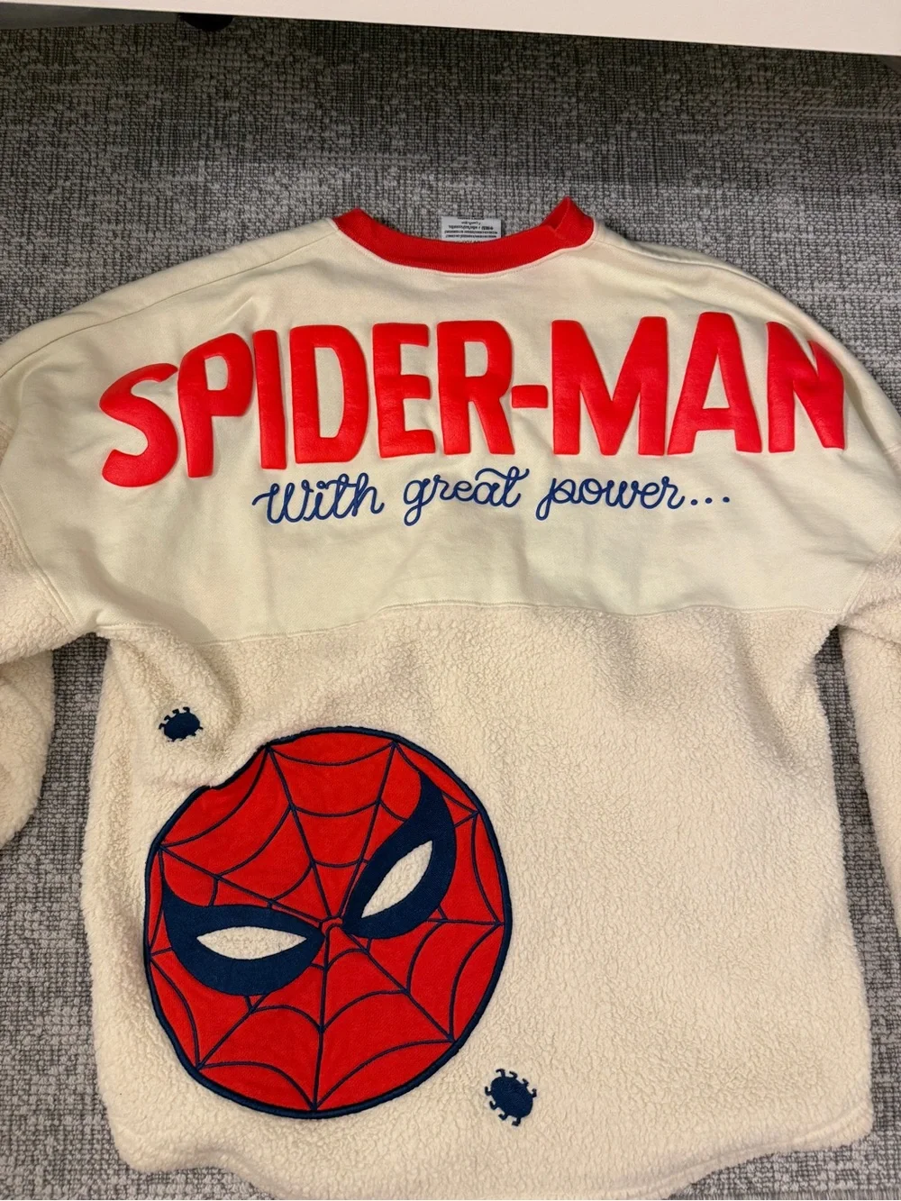 🕷️ Marvel Spider-Man Spirit Jersey Sherpa Pullover 🕷️